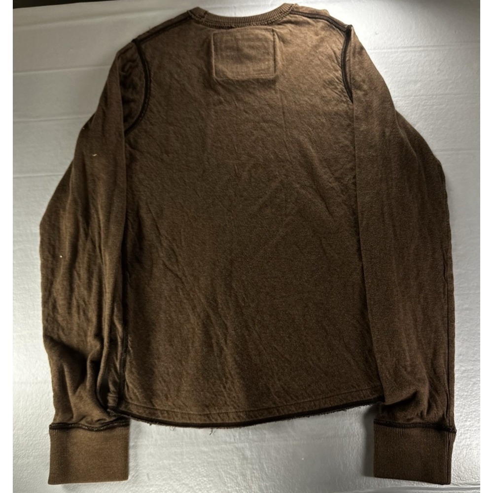 Abercrombie & Fitch Sweatshirt‎ Men's Large Muscle Fit Brown Crewneck Cotton - Picture 2 of 10